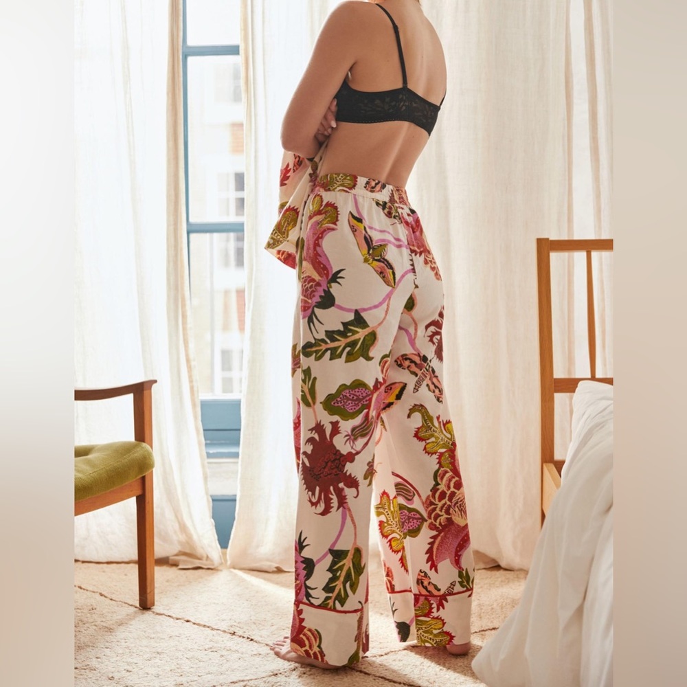 Anthropologie Raphael Balme Floral Pajama Pants XS